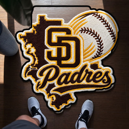 Alfombra personalizada de bienvenida premium de equipo de la MLB – Felpudo de béisbol personalizado