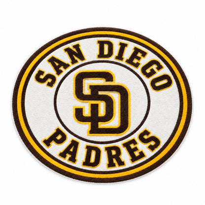 All Baseball Teams Round Logo Baseball Fan Custom Quilted Print Premium Welcome Mat Washable Black Border – Personalized Baseball Doormat