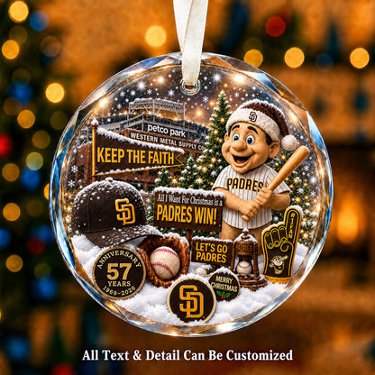 Baseball team Style 23 Glass Ornament mockup | 5To9Vibe