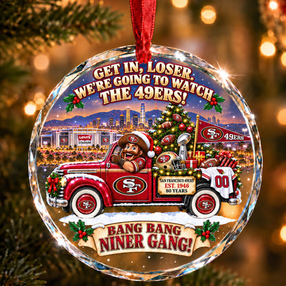 Football team Style 28 Glass Ornament mockup | 5To9Vibe