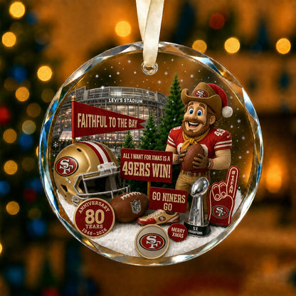 All Football Teams Christmas Glass Ornament With Gift Box Trending - 5to9vibe
