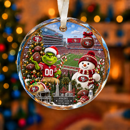 All Football Teams Christmas Vibe Snow Glass Ornament With Gift Box Trending - 5to9vibe