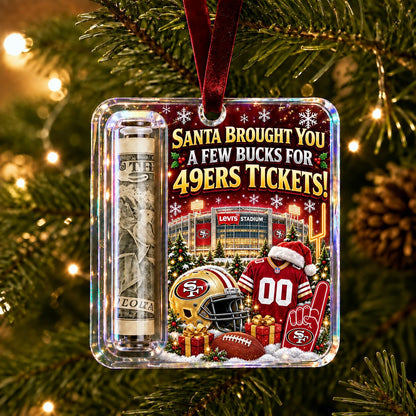 All Football Teams Football Stadium Christmas Money Holder Glass Ornament - 5to9vibe