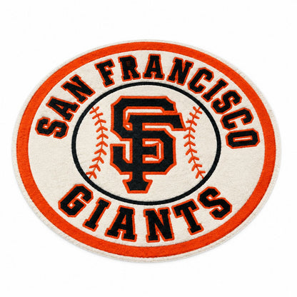 All Baseball Teams Round Logo Baseball Fan Custom Quilted Print Premium Welcome Mat Washable Black Border – Personalized Baseball Doormat