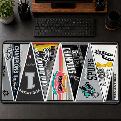All Basketball Teams Vintage Pennant Anniversary For Fans Desk Mat Mouse Pad Trending - 5to9vibe