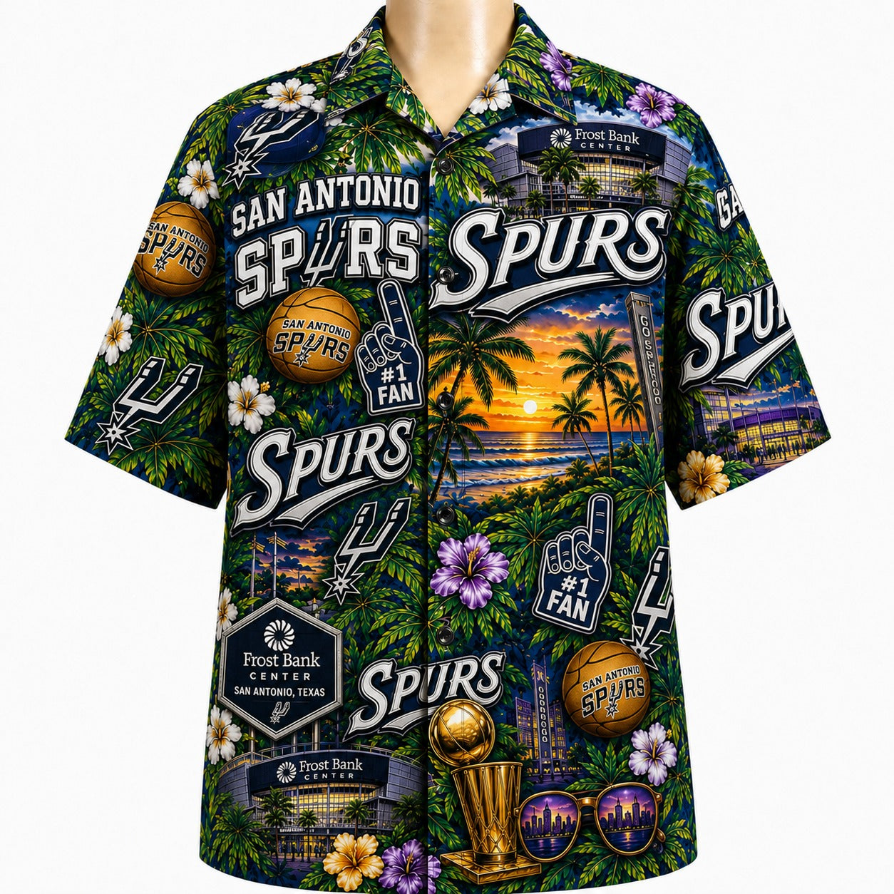 All Basketball Teams Tropical Sunset Paradise Pattern Vibe Summer Party Button-Up Unisex Hawaiian Shirt For Men and Women