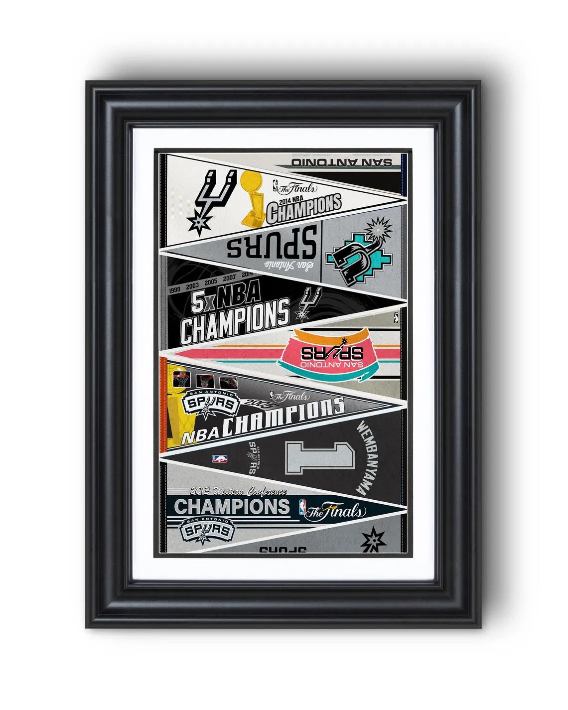 All Basketball Teams Vintage Pennant Anniversary For Fans No Frame Vertical Poster - 5to9vibe