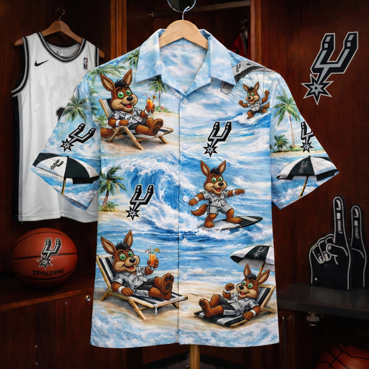 SAS Basketball Mascot Beach Viber Unisex Hawaiian Shirt For Men & Women