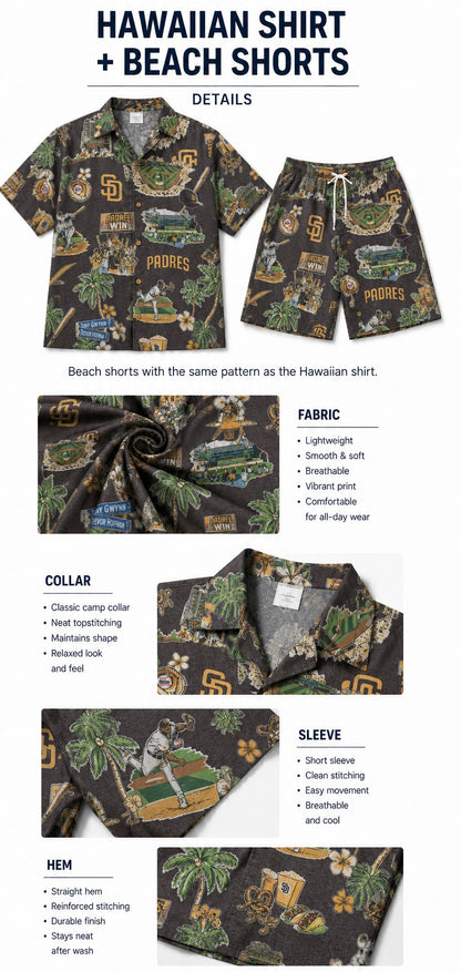 CC Baseball Teams Scenic Pattern Button-Up Unisex Hawaiian Shirt For Men and Women