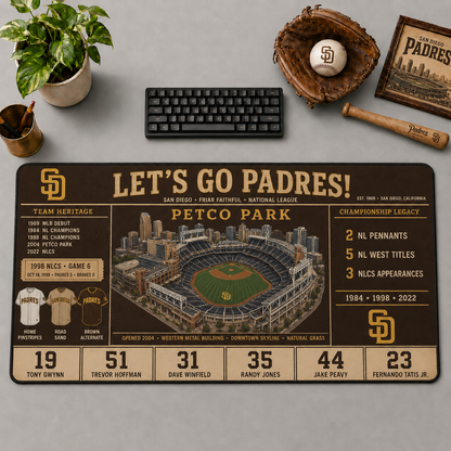 All Baseball Teams Vintage Stadium Desk Mat  Baseball Fan Desk Mat Mouse Pad Plus Size - 5to9vibe
