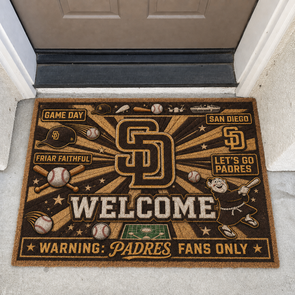 Baseball All Teams Welcome Coir Doormat Print Premium Welcome Mat – Personalized Baseball Coir Doormat