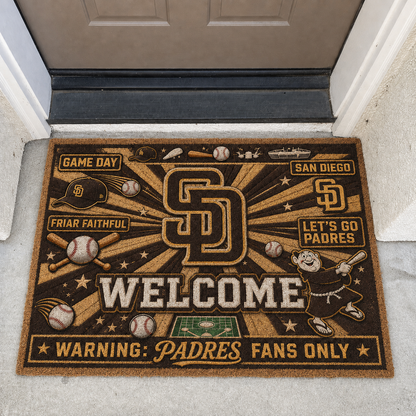 Baseball All Teams Welcome Coir Doormat Print Premium Welcome Mat – Personalized Baseball Coir Doormat