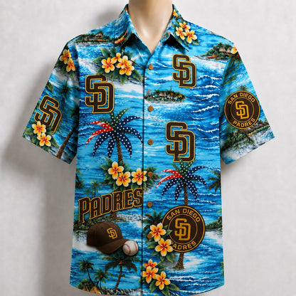 All Baseball Teams Coastal Paradise Button-Up Unisex Hawaiian Shirt For Men and Women