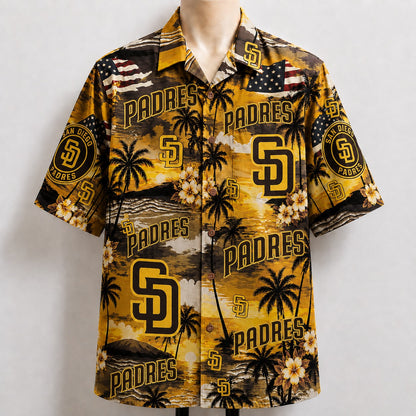 All Baseball Teams Sunset Paradise Button-Up Unisex Hawaiian Shirt For Men and Women