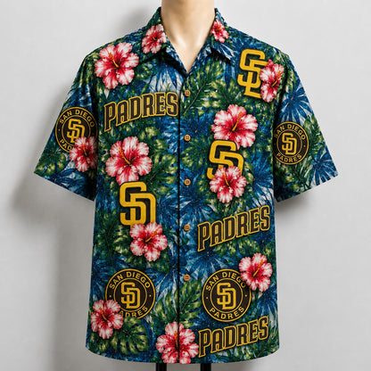 All Baseball Teams Paradise Hibiscus Button-Up Unisex Hawaiian Shirt For Men and Women