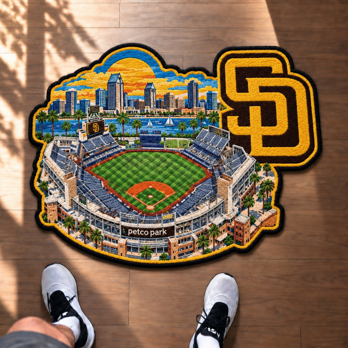 All Baseball Teams Logo Stadium Area Baseball Fan Custom Shape Rug Print Premium Welcome Mat Washable Black Border Personalized Baseball Custom Shape Rug