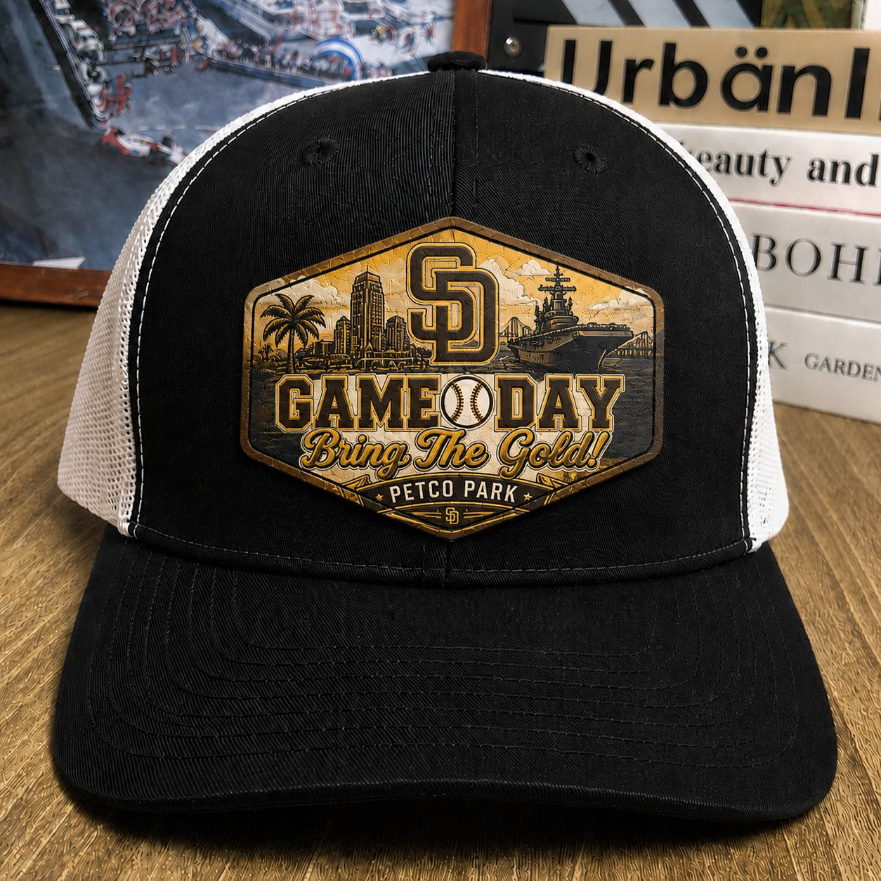 All Teams Baseball Game Day Leather Patch Premium Mesh Snap Back Cap | Trucker Cap