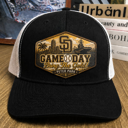 All Teams Baseball Game Day Leather Patch Premium Mesh Snap Back Cap | Trucker Cap