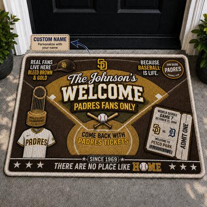 Alfombra personalizada de bienvenida premium de equipo de la MLB – Felpudo de béisbol personalizado