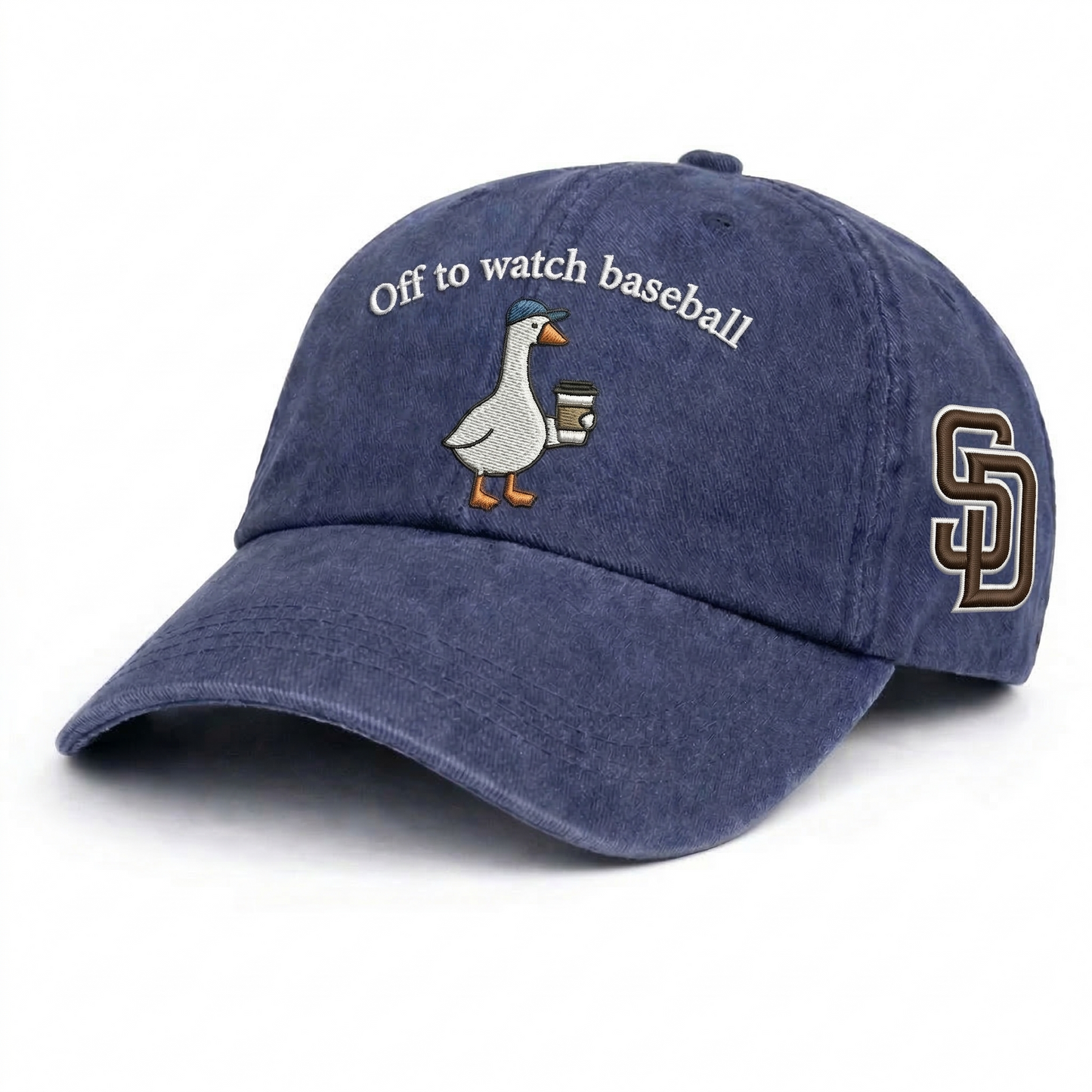 Off to watch Baseball Embroidered Logo Premium Baseball Cap