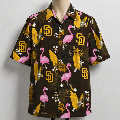 All Baseball Teams Flamingo Hawaiian Shirt | Tropical Baseball Button Up Unisex Hawaiian Shirt For Men and Women