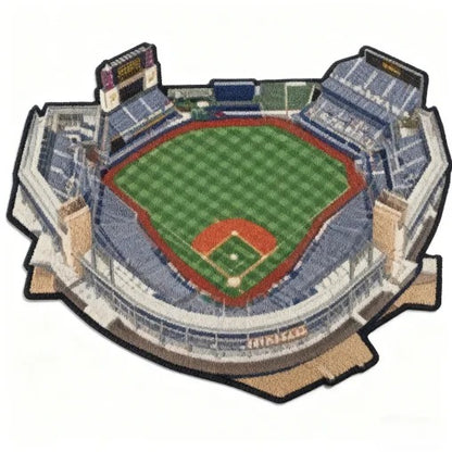 All Baseball Teams Stadium Baseball Fan Custom Quilted Print Premium Welcome Mat Washable Black Border – Personalized Baseball Doormat