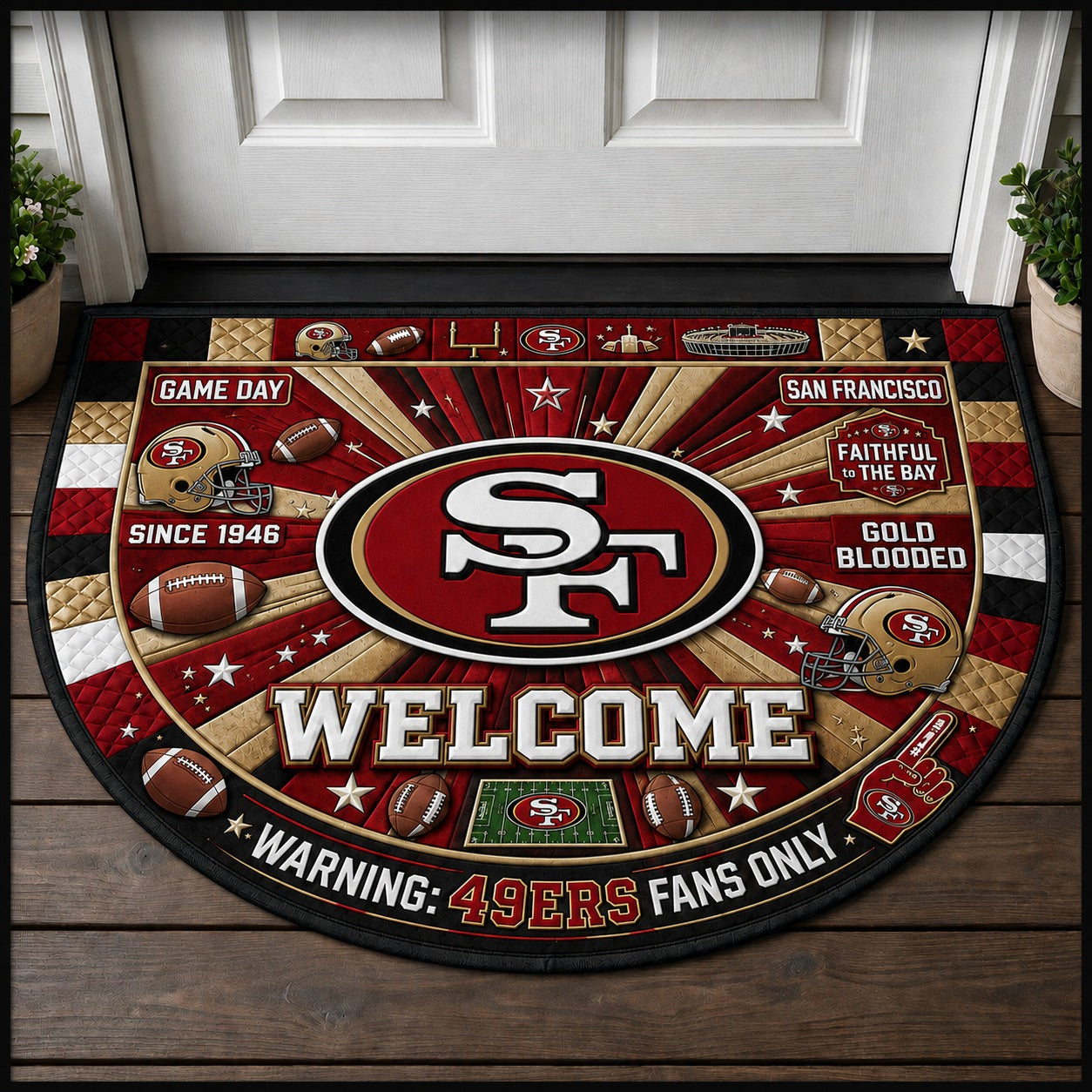 Football All Teams Custom Premium Welcome Mat – Personalized Doormat