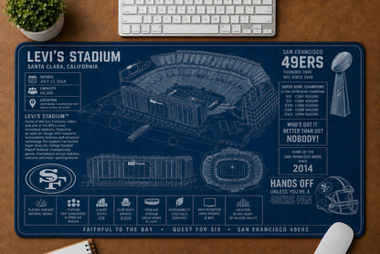 All Football Stadium BluePrint Desk Mat Mouse Pad Plus Size Trending - 5to9vibe