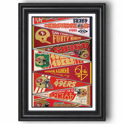 All Football Teams Vintage Anniversary For Fans No Frame Vertical Poster - 5to9vibe