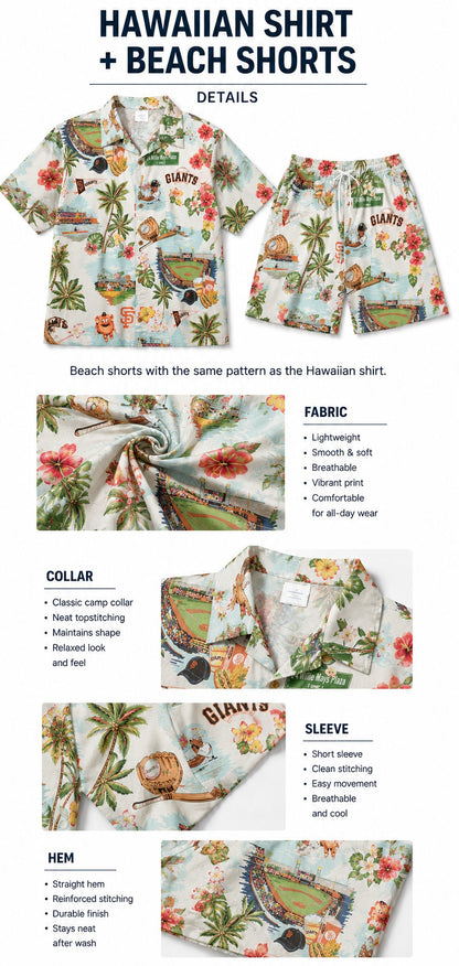 CC Baseball Teams Scenic Pattern Button-Up Unisex Hawaiian Shirt For Men and Women