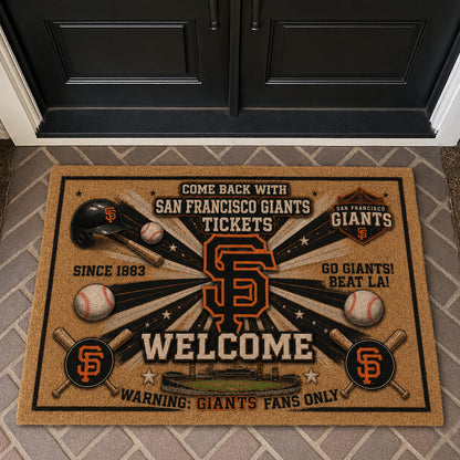 Alfombra personalizada de bienvenida premium de equipo de la MLB – Felpudo de béisbol personalizado