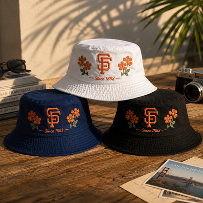 All Teams Embroidery Bucket Hat Baseball  Embroidery Bucket Hat With Logo and Flower Custom- 5to9vibe