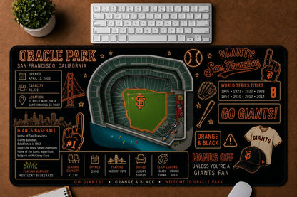 All Baseball Stadiums Infographic Desk Mat Mouse Pad Plus Size Trending - 5to9vibe