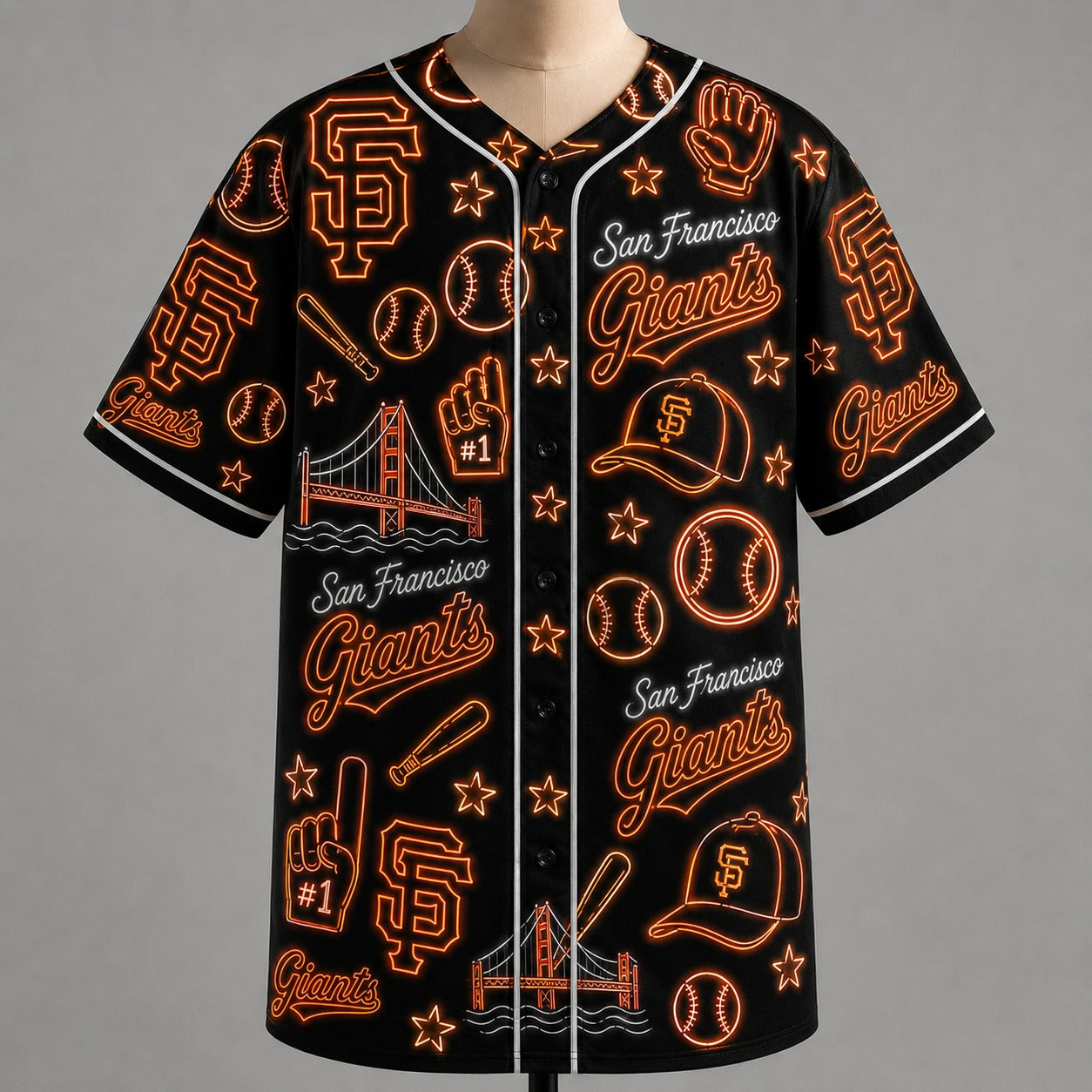 All Baseball Jersey Teams Neon Pattern Vibe Summer Party Baseball Jersey For Men and Women