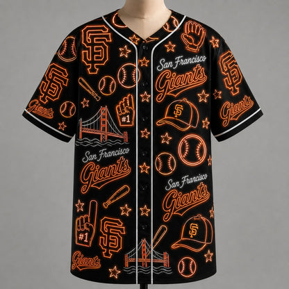 All Baseball Jersey Teams Neon Pattern Vibe Summer Party Baseball Jersey For Men and Women