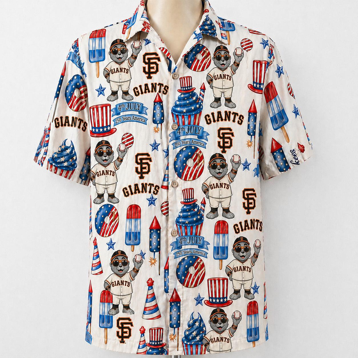 All Baseball Team 4th July 250 Years Anniversary America Premium Unisex Hawaiian Shirt For Men and Women