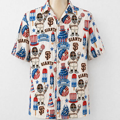 All Baseball Team 4th July 250 Years Anniversary America Premium Unisex Hawaiian Shirt For Men and Women