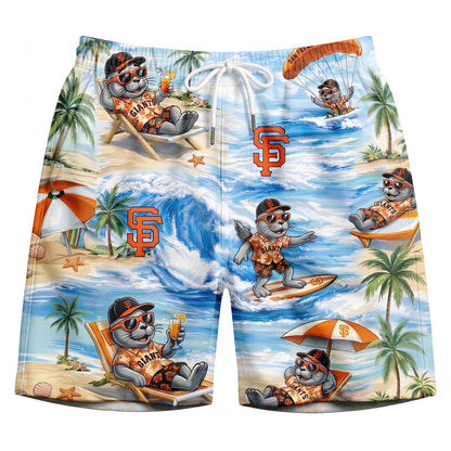 Camisa Hawaiana Unisex con Botones "Viber" de Mascota de Béisbol BO para Hombres y Mujeres