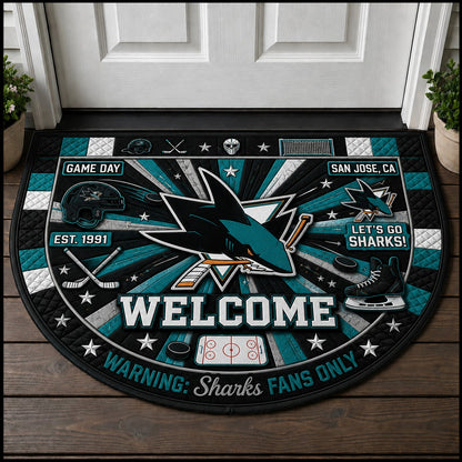 Hockey All Teams Custom Quilted Print Premium Welcome Mat – Personalized Baseball Doormat