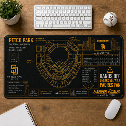 All Baseball Legendary Stadiums Masterplan Desk Mat Mouse Pad Plus Size - 5to9vibe