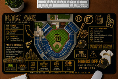 All Baseball Stadiums Infographic Desk Mat Mouse Pad Plus Size Trending - 5to9vibe