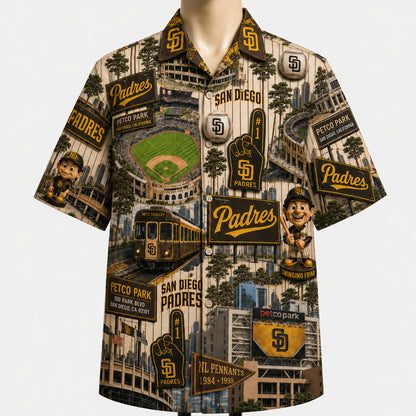 All Baseball Teams Iconic 2 Moments Aloha Shirt for Baseball Fans Button-Up Unisex Hawaiian Shirt For Men and Women
