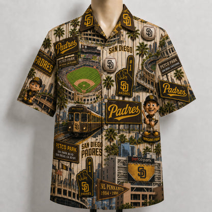 All Baseball Teams Iconic 2 Moments Aloha Shirt for Baseball Fans Button-Up Unisex Hawaiian Shirt For Men and Women