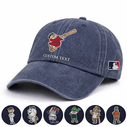 Mascots Baseball Cap All Teams Embroidered Logo Premium Wash Cap