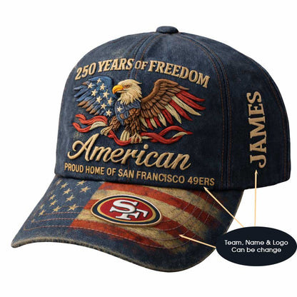 250th Anniversary USA Hat Vintage Eagle 250 Year American Anniversary Patriotic Unisex Baseball Cap