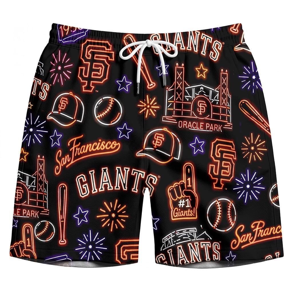 All Baseball Teams Neon Pattern Vibe Summer Party Button-Up Unisex Hawaiian Shirt For Men and Women
