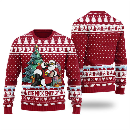 Santa Big Nick Energy Men's Ugly Christmas Sweater