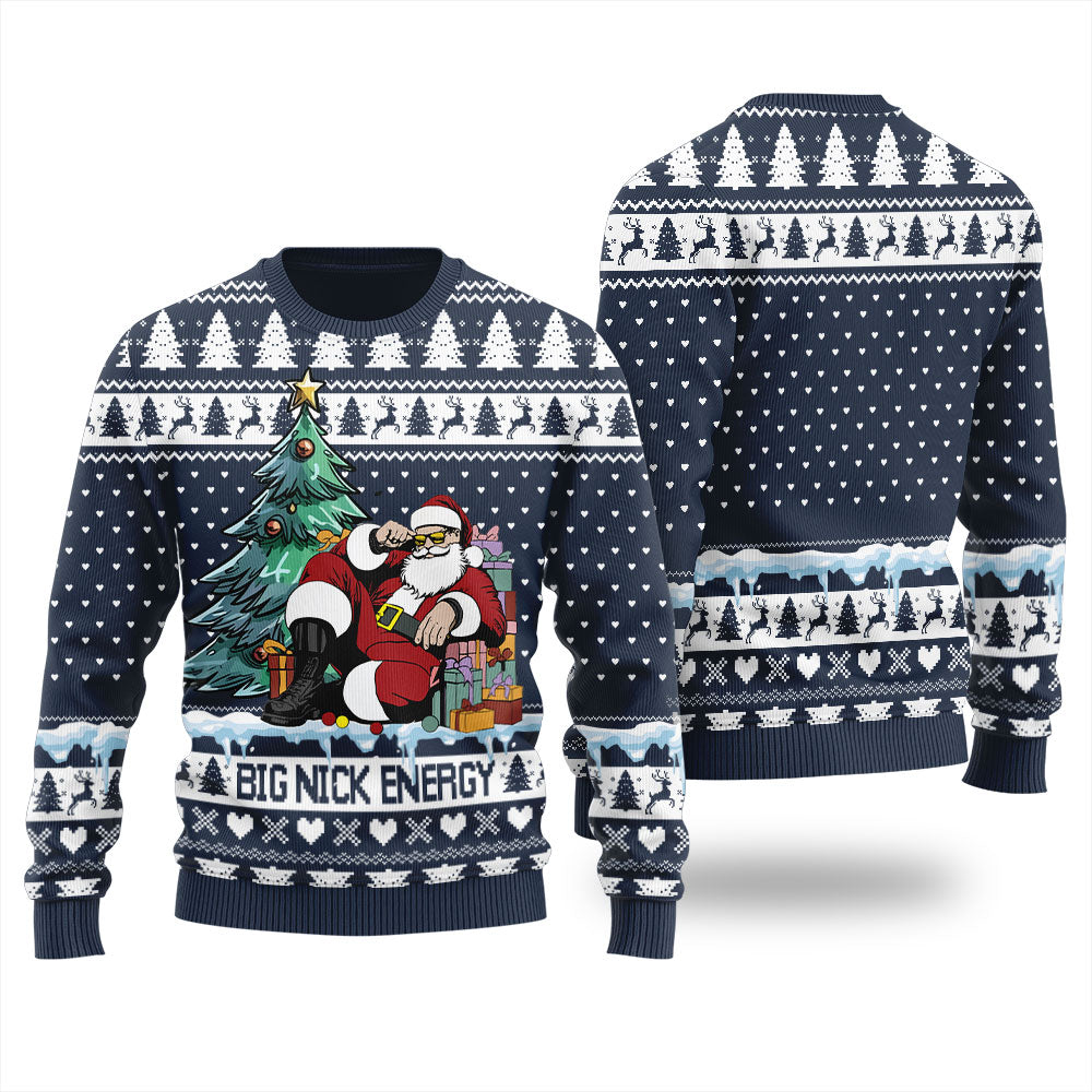 Santa Big Nick Energy Men's Ugly Christmas Sweater