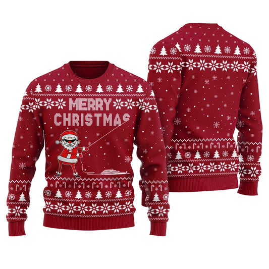 Santa Clause Merry Christmas Men's Ugly Christmas Sweater