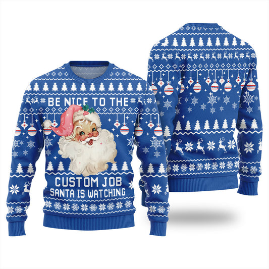 Santa Customizable Ugly Christmas Sweater Mens